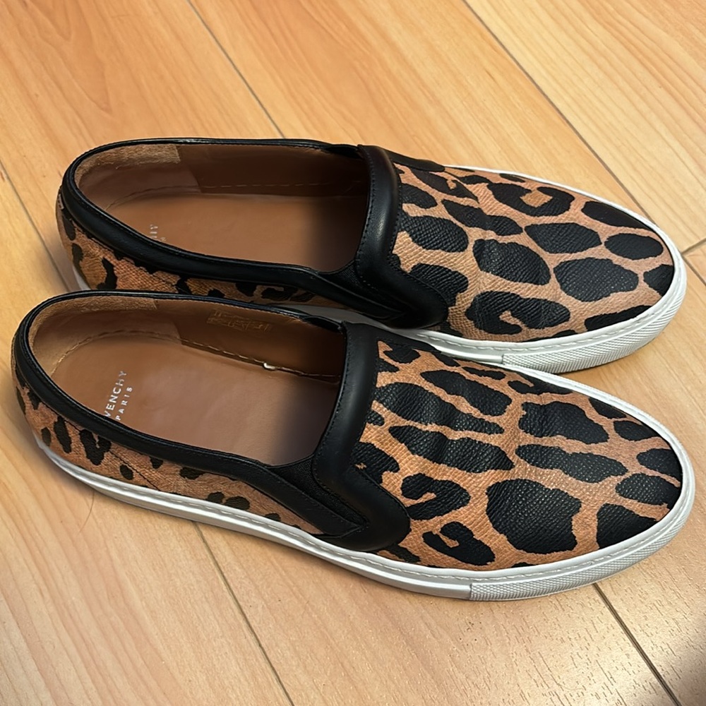 Givenchy Leopard Print Flats with Black Accents